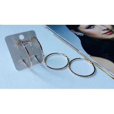 Серьги Xuping, кольца, диам 4 см