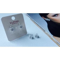 Серьги гвоздик, Xuping,керамика,  ширина 0,5 см