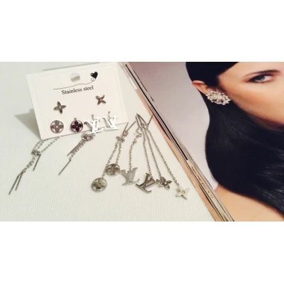 Серьги протяжка, бренд, серебро, 7,5 см