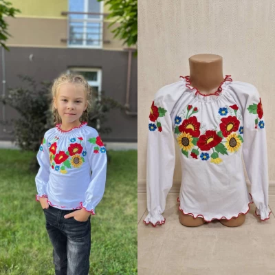 Вышиванка стрейч кулир Разм 28-40 Вышиванка стрейч кулир Разм 28-40