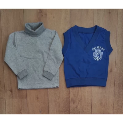 Водолазка стрейч начес+жилет Разм 28-30-32