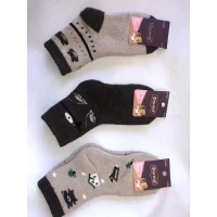 Носки ФЕННА шерсть с махрой детская . Размеры : 25-30  и 30-35. Цвет : ассорти