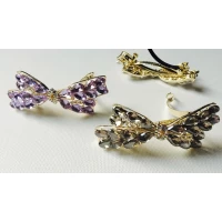 Заколка автомат, бантик, 9 см