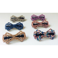 Заколка автомат, металл, бантик, 6 см