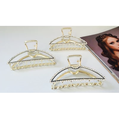 Краб, металл, золото, страза, 10 см