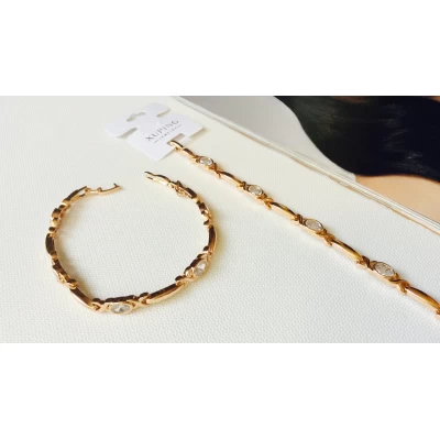 Браслет Xuping, золото, 19 см