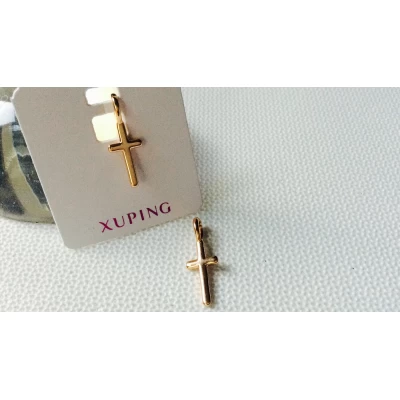Кулон Xuping, крестик, золото, 1,5 см Кулон Xuping, крестик, золото, 1,5 см