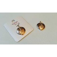 Кулон Xuping, листик, золото, 2 см