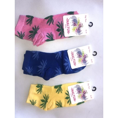 Носки INALTUN ликра хлопок средний женский 36-40 с коноплей . Цвет : яркое ассорти с рисунком . Производство Турция Носки INALTUN ликра хлопок средний женский 36-40 с коноплей . Цвет : яркое ассорти с рисунком . Производство Турция