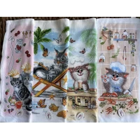 Полотенце для кухни Лён с махрой 35/75 см	