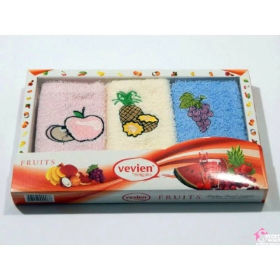 Салфетки Vevien 30*50 в коробке 3 шт., в ассортименте