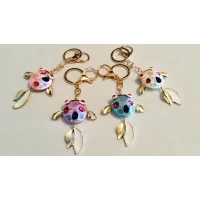 Брелок металл, золотая рыбка