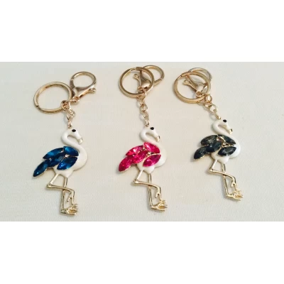 Брелок металл, фламинго