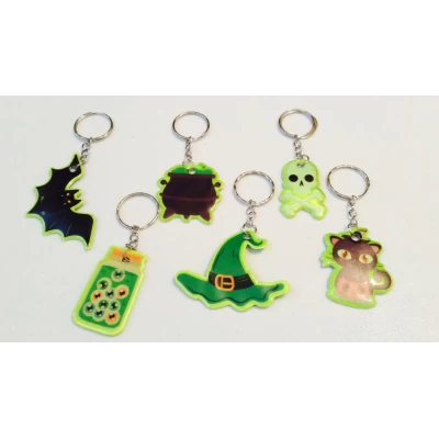 Брелок пластик Хеллоуин светоотражающий