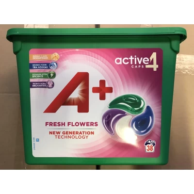 Капсулы для стирки А+ 4в1 Fresh Flowers 38 шт