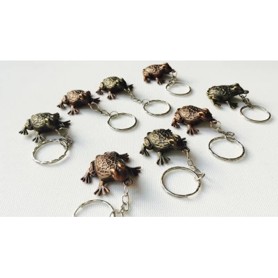 Брелок метал, жабка, 4 см