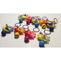 Брелок резиновый голова дракона со звоночком 5*4 см