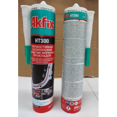 Термостойкий силиконовый герметик формирователь прокладок красный Akfix 280ml