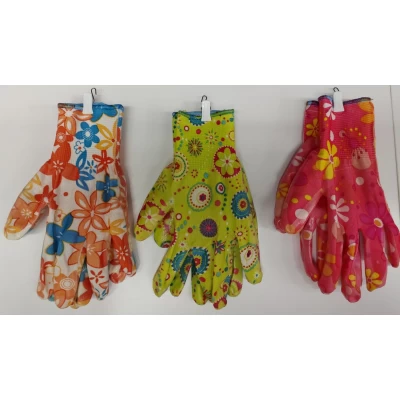 Перчатка стрейч женский цветок люкс