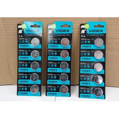 Батарейка таблетка VIDEX "CR2032" "CR2025" "CR2016"