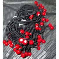 Резинка вишенка с бантиком на тройном жгуте 7см