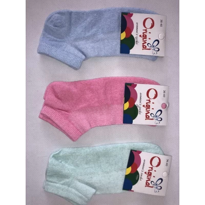 Носки ORIGINAL ликра патик (низкий) сетка 36-40. Цвет: нежное яркое ассорти