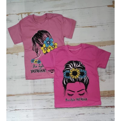 Футболка Украина для девочки (кулир) 2077 Размеры 26-34