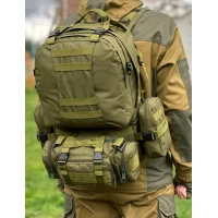 Рюкзак тактический 0528 на 55л с подсумками.