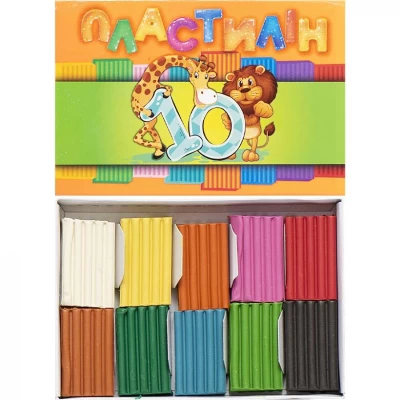 Пластилин 10 цв. 100 грамм, ТМ Тетрада ТЕ90032