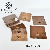 Салфетки микрофибра пушистые с вышивкой 25/25 см