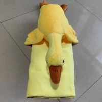 Мягкая игрушка + детский плед Гусь-обнимусь 90 см	