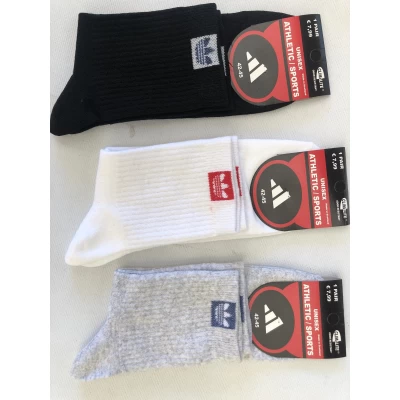 Носки ADIDAS ликра хлопок 42-45 средняя резинка. Цвет: ассорти. Производитель: Турция