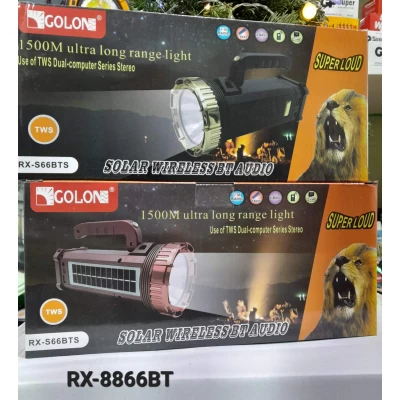 Фонарь с колонкой + солнечная панель RX S66