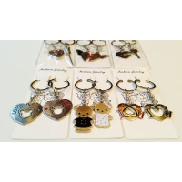 Брелок серце, метал,