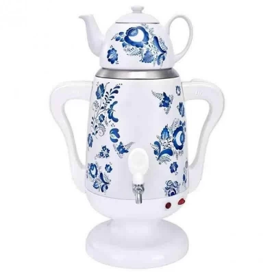 Электрический самовар с фарфоровым заварником Domotec/RAF R-7118W 3,5л