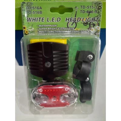 Фонарь велосипедный + задний стоп на батарейках Фонарь велосипедный + задний стоп на батарейках