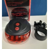 Фонарь велосипедный задний с красным лазером на батарейках