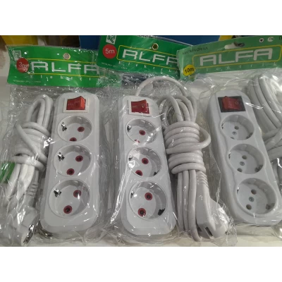 Удлинитель RLFR 3 разъема (с кнопкой выключения). 10м