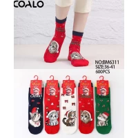 Носки COALO ликра хлопок женские 36-41 Новый год !Цвет : ассорти