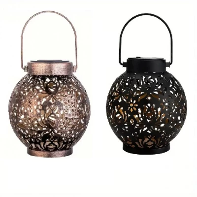 Светильник садовый Шар подвесной с узорами