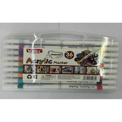 Набор маркеров акриловых 36 цветов в пластиковом боксе