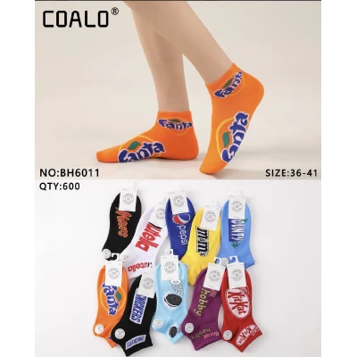 Носки COALO ликра хлопок женские 35-41. Цвет: ассорти