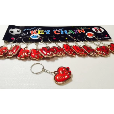 Брелок сердечко, пластик