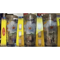 Набор Высоких стаканов круговая деколь (250мл)