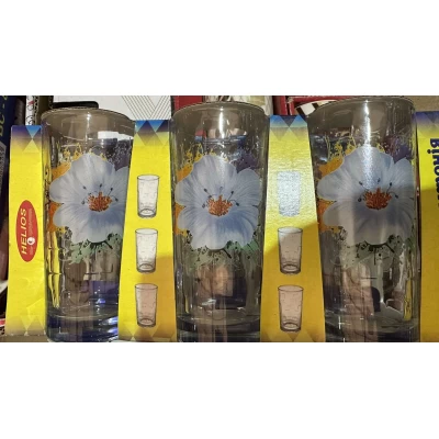 Набор Высоких стаканов круговая деколь (250мл)