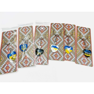 Брелок металл, 6 см, односторонний, фосфорный