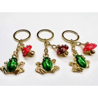 Брелок жабка с грибочком