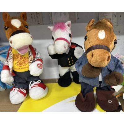 Музыкальная мягкая игрушка Лошадь 33см - Символ Года 2026