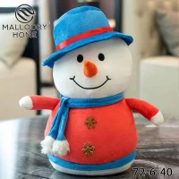 Мягкая игрушка с детским пледом Снеговик