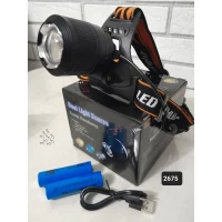 Фонарь налобный B-2675 на 2 аккумулятора